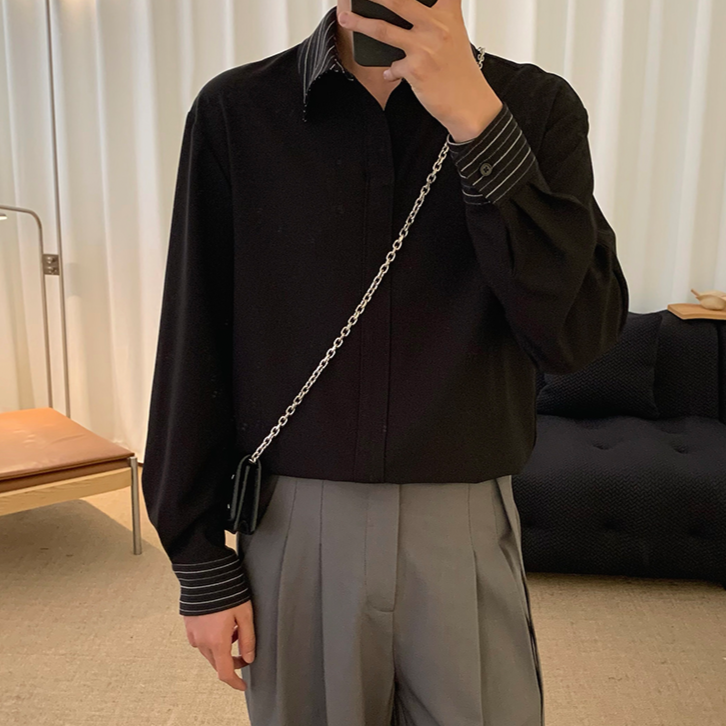 MODEFREAKのアクセントストライプシャツ mf2448の画像8