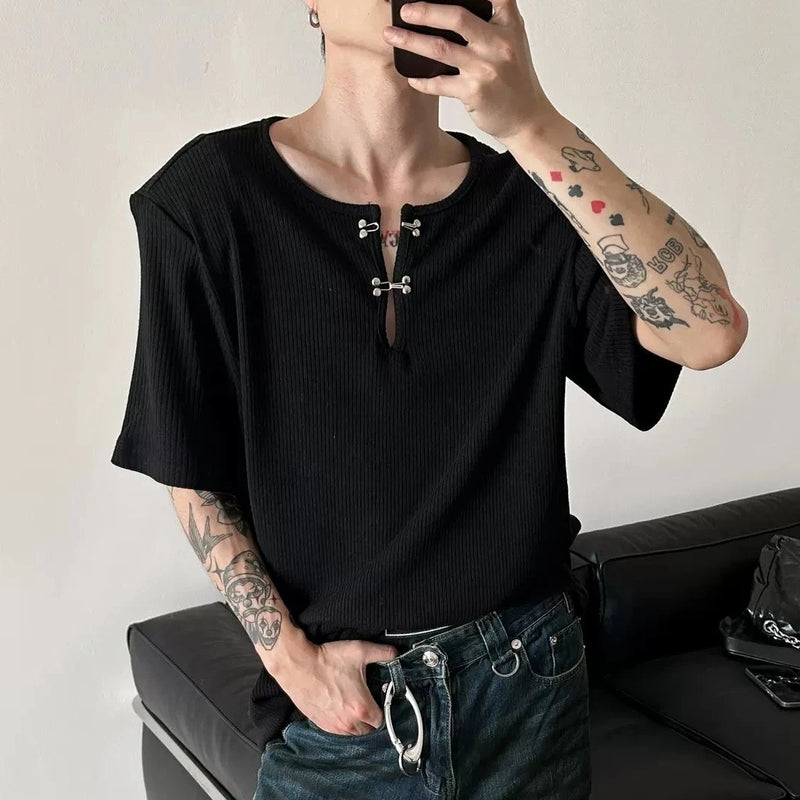 MODEFREAKのメタルデザインリブカットソー mf2469の画像3