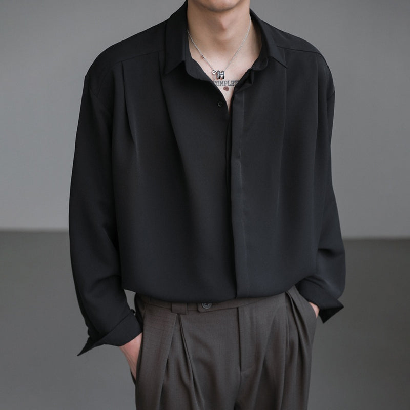 MODEFREAKのダブルタックコリアンシャツ mf2379の画像2