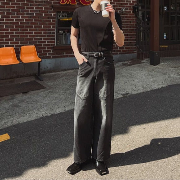 MODEFREAKのコリアンモードシルエットTシャツ mf3434の画像