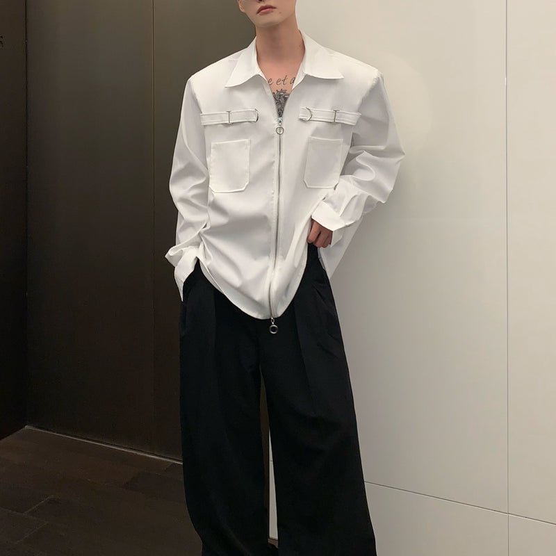 MODEFREAKのバックルモードジップアップシャツの画像8