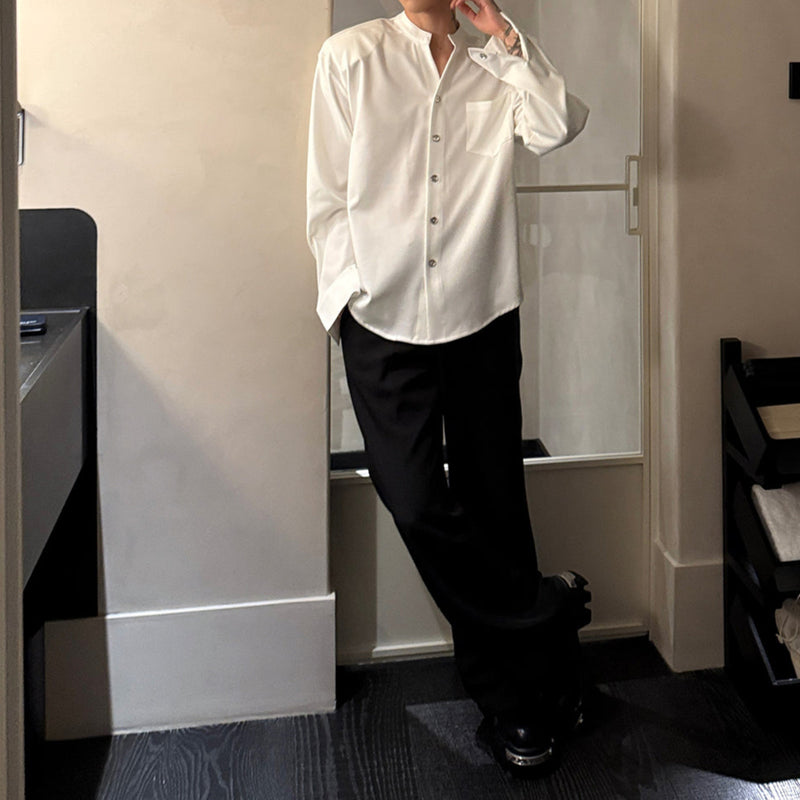 MODEFREAKのハイネックモードコリアンシャツ mf3513の画像