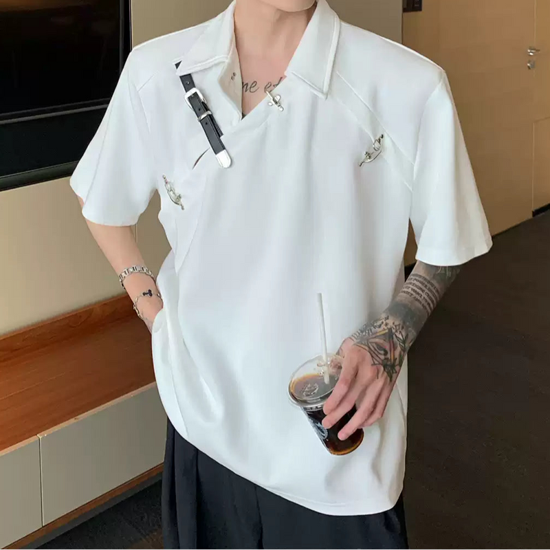 MODEFREAKのバックルデザインモードTシャツ mf3384の画像