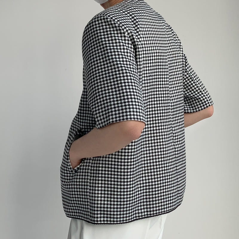 MODEFREAKのチェッククラシックトップスの画像3