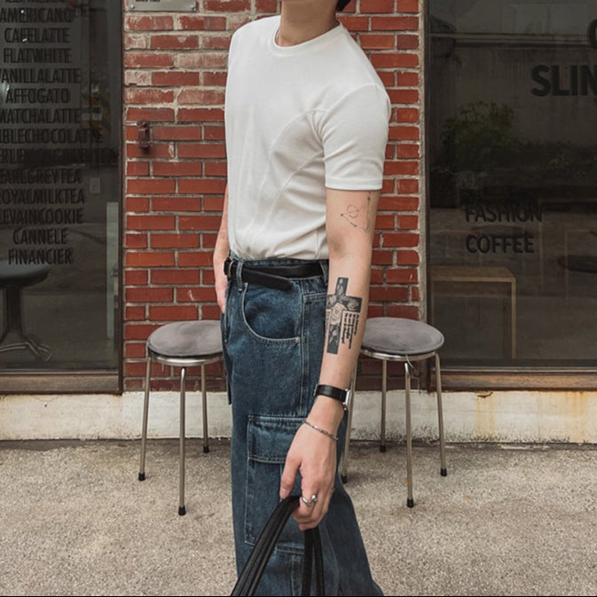 MODEFREAKのコリアンモードシルエットTシャツ mf3434の画像