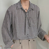 MODEFREAKの【最短即日発送】ボウタイ千鳥柄シャツ mf1859の画像