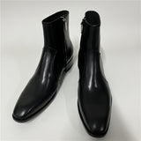 サイドジッパーレザーブーツ mf2257