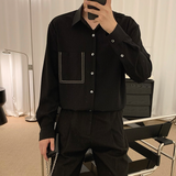 MODEFREAKのバイカラーステッチデザインシャツ mf2172の画像