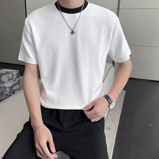 MODEFREAKのネックバイカラーTシャツの画像9
