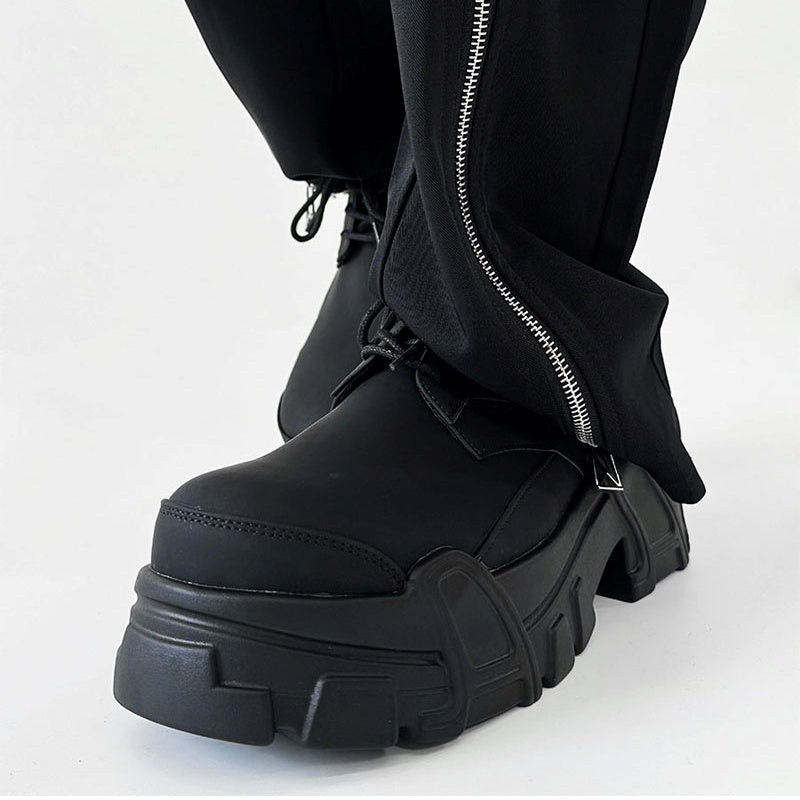 MODEFREAKのスタイリッシュレザースニーカー mf2737の画像