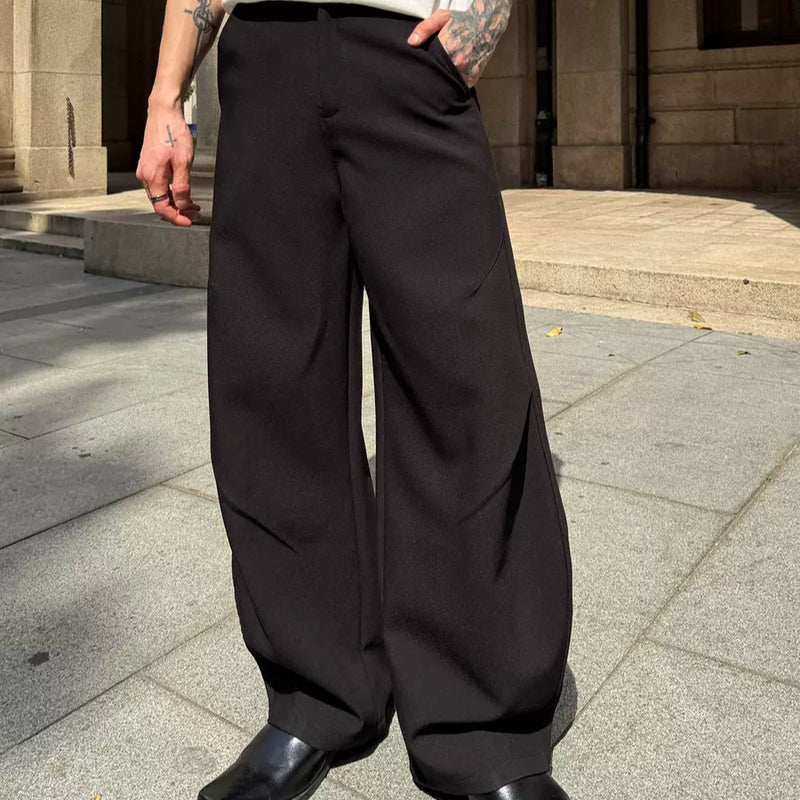 MODEFREAKのプリーツデザインドレープスラックス mf3352の画像