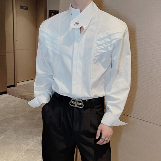 MODEFREAKのタックデザインモノトーンシャツ mf2522の画像10