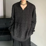 モードVネックカラールーズニット mf2889