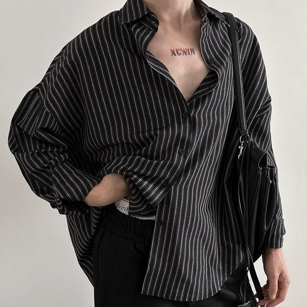 MODEFREAKのストライプルーズシャツ mf2778の画像
