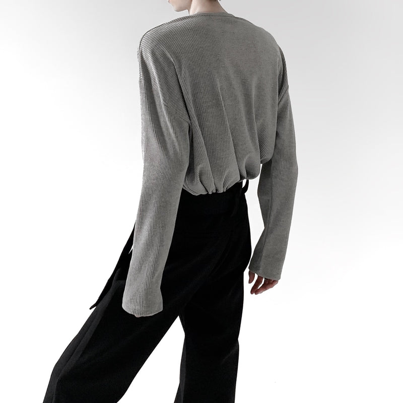 MODEFREAKのヘンリーカラールーズモードカットソー mf3252の画像