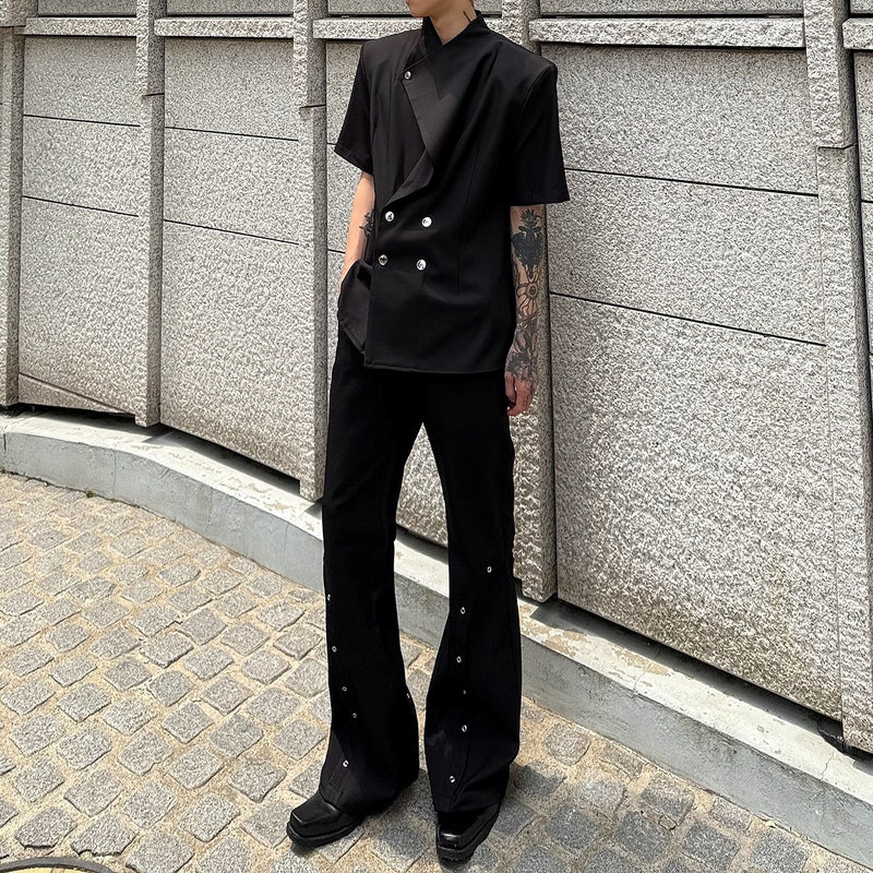 MODEFREAKの【6.25新作】アシンメトリーカラーコリアンサマージャケット mf3409の画像