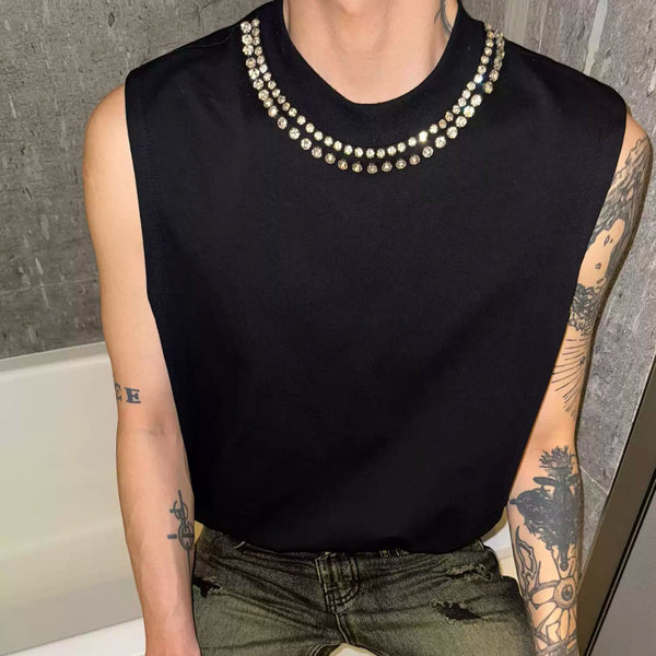 MODEFREAKのビジューネックノースリーブカットソー mf3400の画像