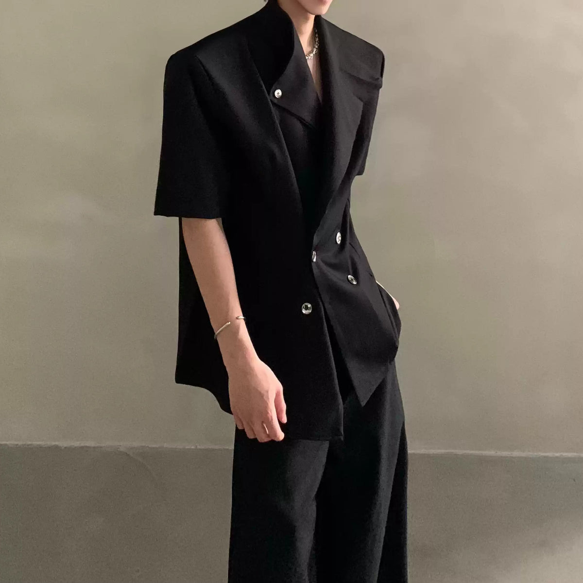 MODEFREAKのアシンメトリー2wayモードジャケット mf3475の画像