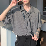 MODEFREAKの【最短即日発送】ボウタイ千鳥柄シャツ mf1859の画像