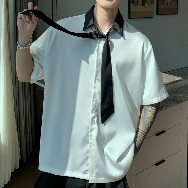 MODEFREAKの【最短即日発送】ボウタイサテンタッチシャツの画像5
