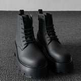 マットレザー厚底ブーツ mf3173