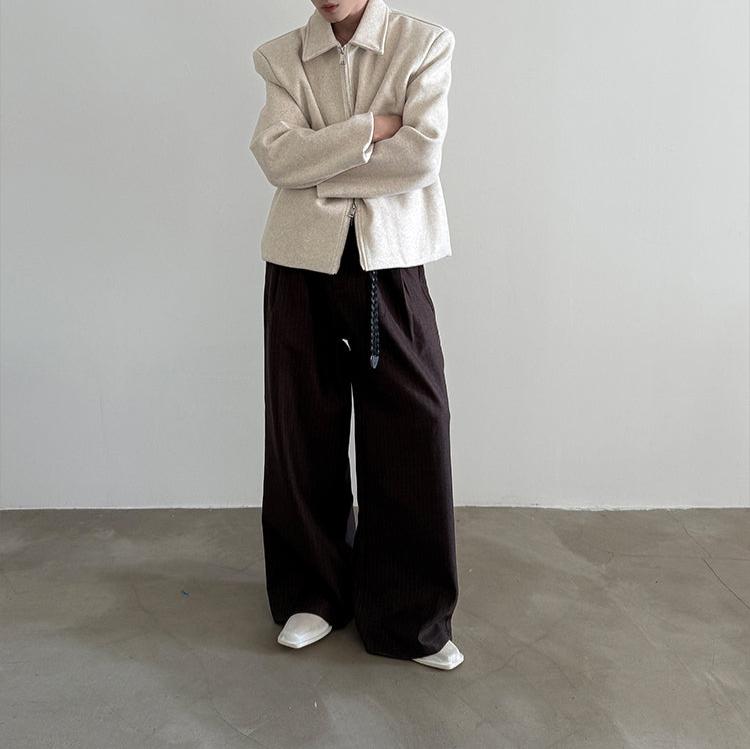 MODEFREAKのジップアップウールショートジャケット mf3005の画像