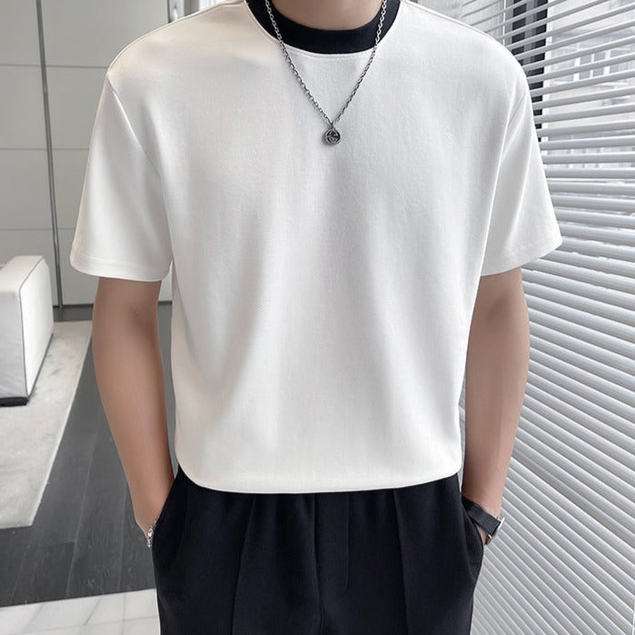 MODEFREAKのネックバイカラーTシャツの画像12