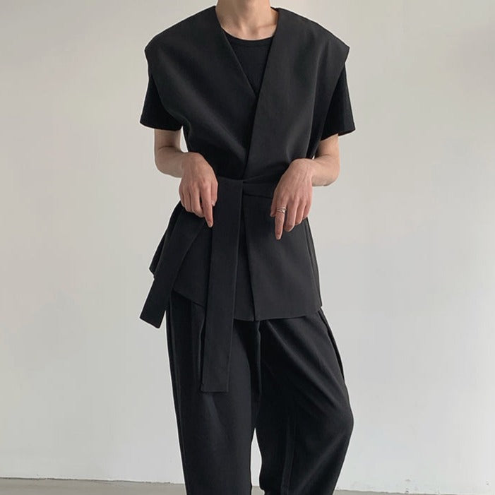 MODEFREAKのウエストベルトモノトーンベスト mf2649の画像5
