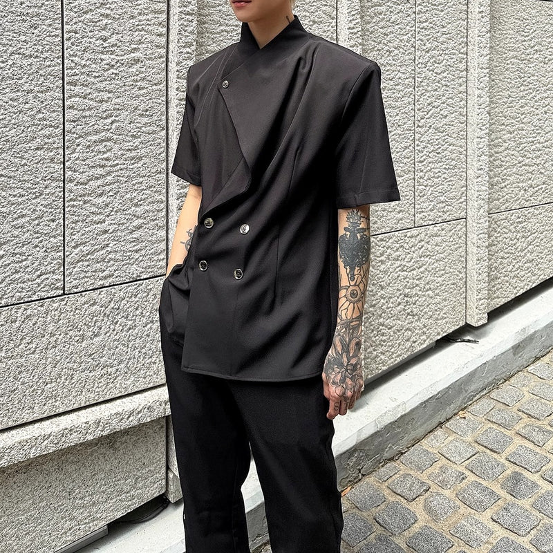 MODEFREAKの【6.25新作】アシンメトリーカラーコリアンサマージャケット mf3409の画像