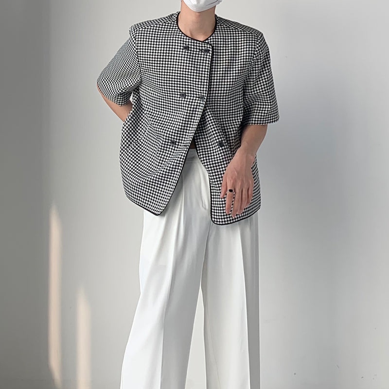 MODEFREAKのチェッククラシックトップスの画像5