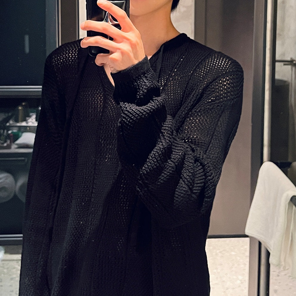 MODEFREAKのライトメッシュコリアンニット mf2936の画像