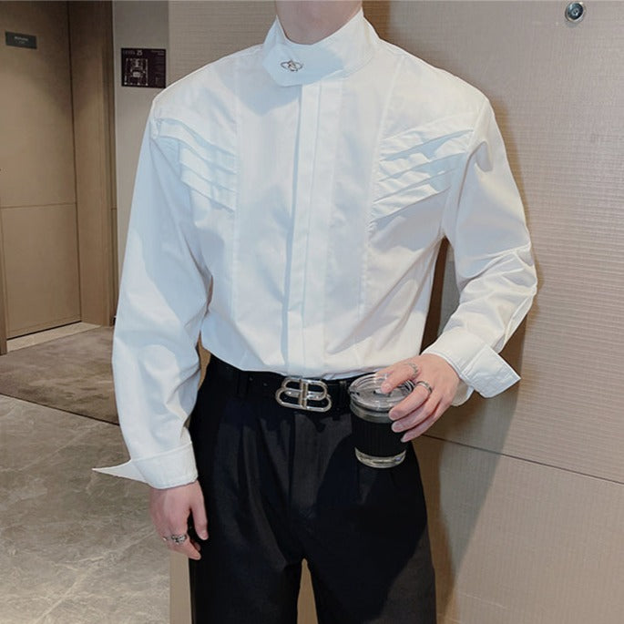 MODEFREAKのタックデザインモノトーンシャツ mf2522の画像6
