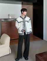 Bicolor Mohair Touch Mode Cardigan mf3124