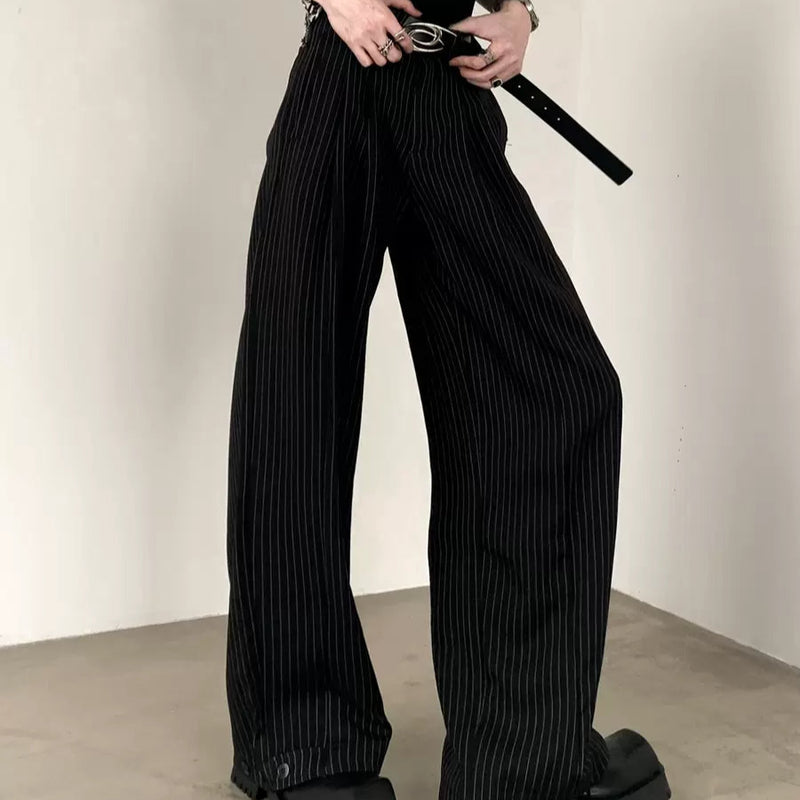 MODEFREAKのストライプワイドスラックス mf3357の画像