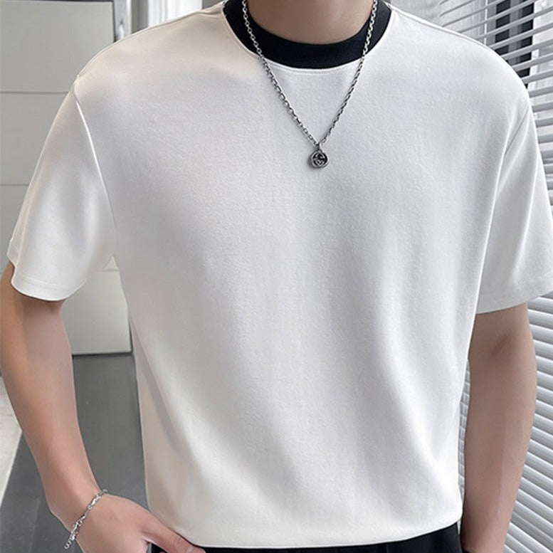 MODEFREAKのネックバイカラーTシャツの画像13
