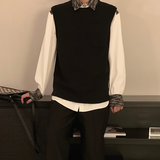 MODEFREAKのクルーネックシンプルベスト mf2191の画像