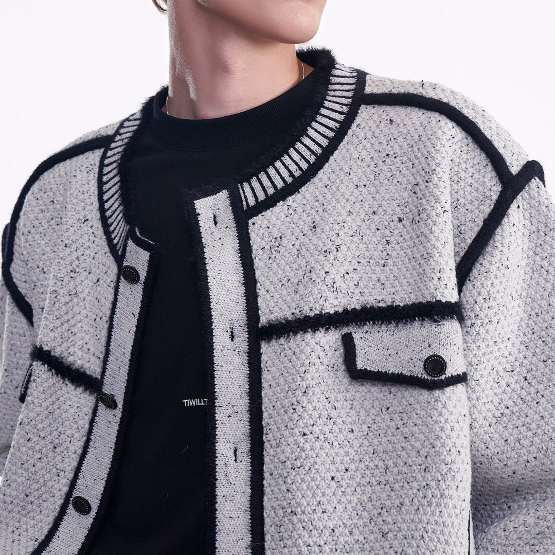 MODEFREAKのモノトーンバイカラーカーディガン mf3500の画像