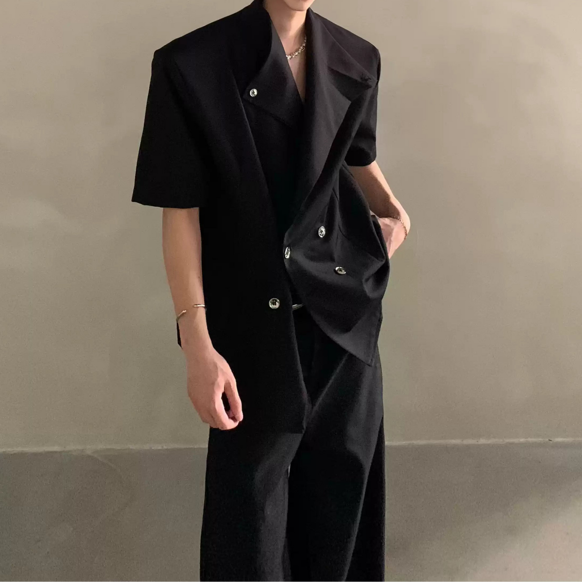 MODEFREAKのアシンメトリー2wayモードジャケット mf3475の画像