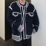 Bicolor Mohair Touch Mode Cardigan mf3124