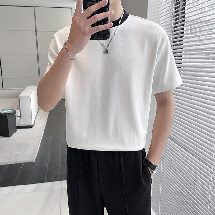 MODEFREAKのネックバイカラーTシャツの画像8