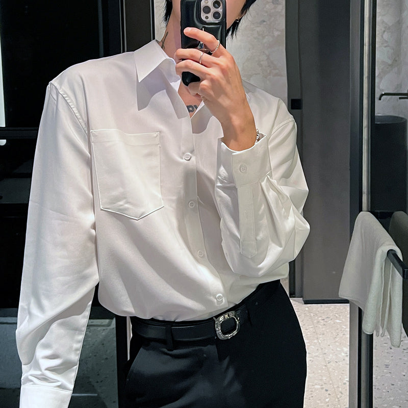 MODEFREAKのネクタイモードモノトーンシャツ mf2923の画像