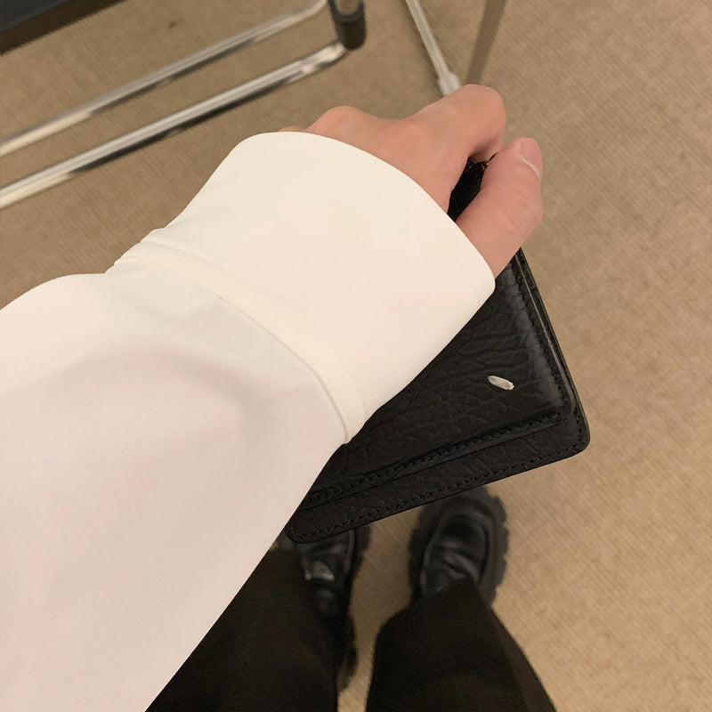 MODEFREAKのバイカラーステッチデザインシャツ mf2172の画像