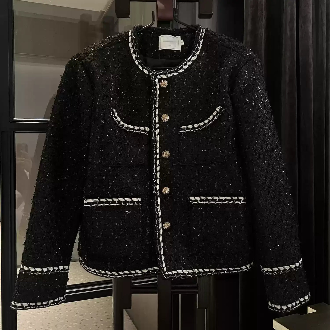 ラグジュアリーモードツイードジャケット mf2956【韓国モード ラグジュアリーモードツイードジャケット mf2956【韓国モード