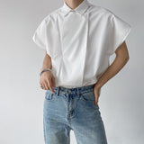 MODEFREAKの【最短即日発送】2wayクラシックデザインモノトーンシャツ mf1873の画像