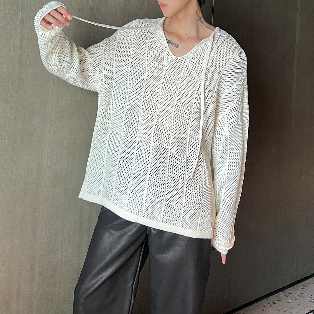 MODEFREAKのライトメッシュコリアンニット mf2936の画像