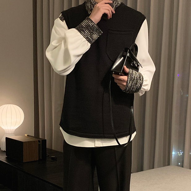 MODEFREAKのクルーネックシンプルベスト mf2191の画像