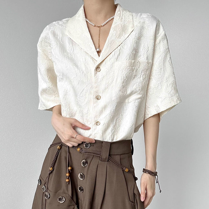 MODEFREAKのエンボスモノトーンクラシカルシャツ mf3382の画像