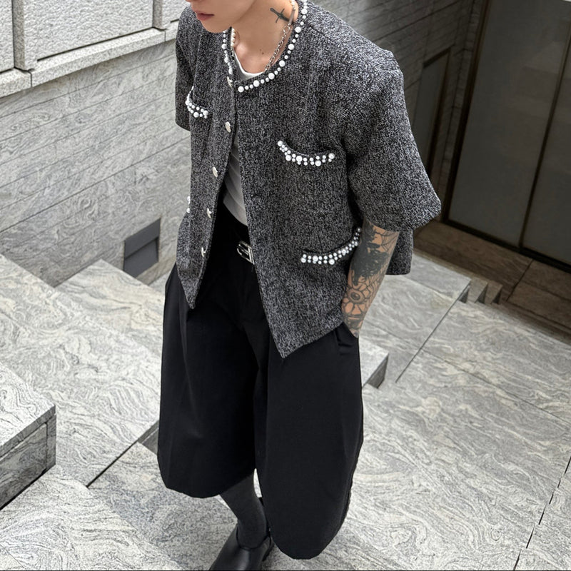MODEFREAKのパールモードツイードサマージャケット mf3399の画像