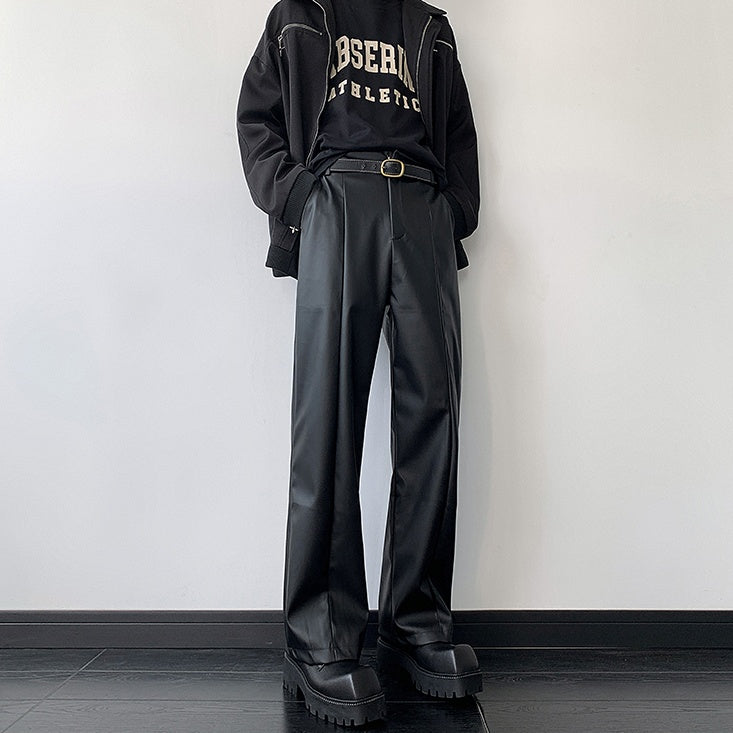 MODEFREAKのストレートレザーパンツ mf2362の画像