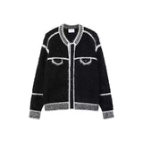 Bicolor Mohair Touch Mode Cardigan mf3124
